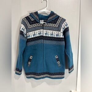 Ecu-Mex Acrylic Wool Handmade Sweater Unisex Boutique Llama Alpaca Ecuador Small